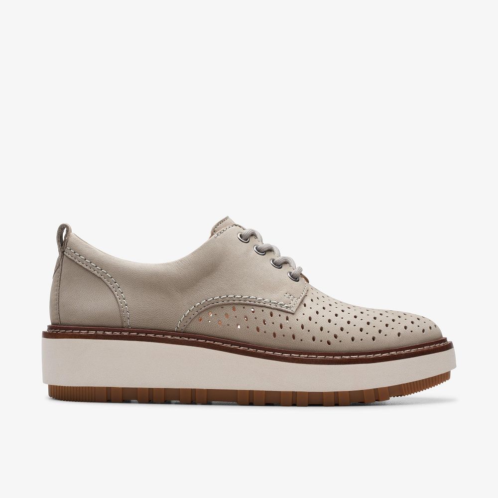 Stone Nubuck Clarks Orianna Move Women Derby Shoes | 1602IPNKG