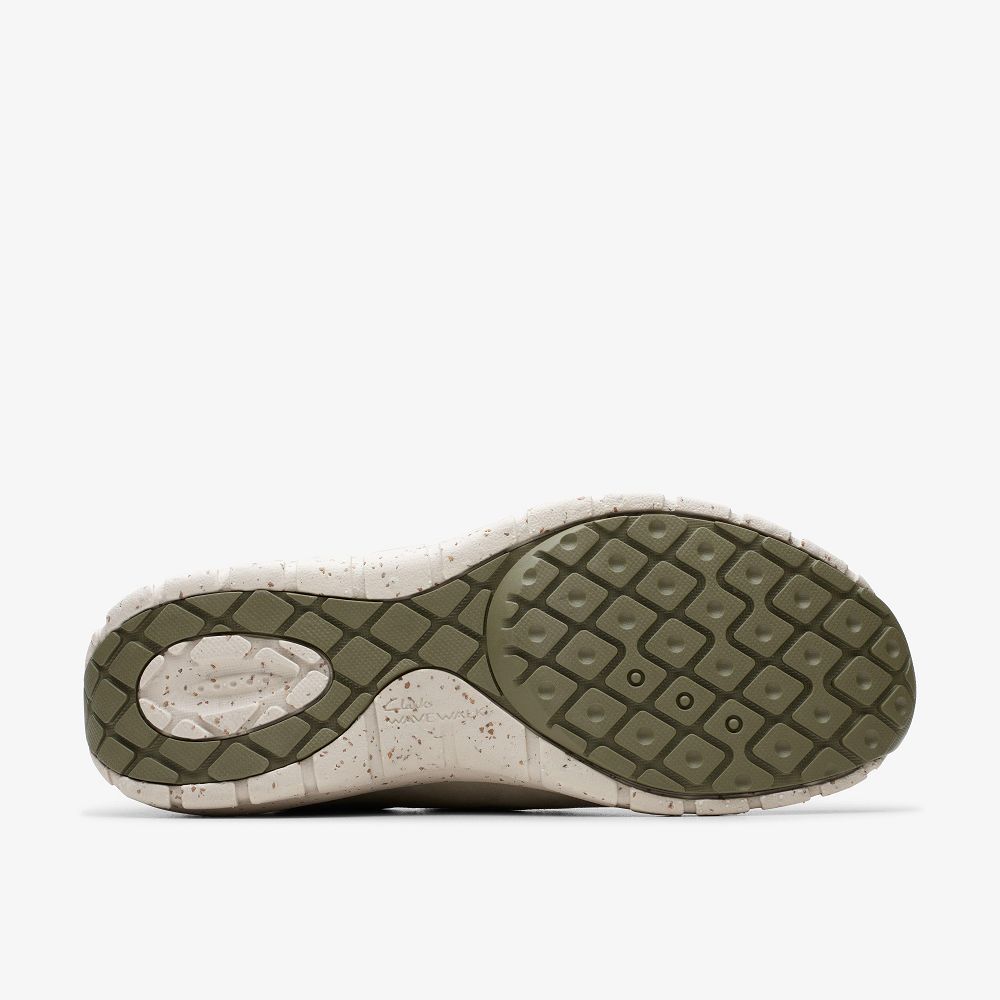 Stone Nubuck Clarks Wave Plateau Women Sneakers | 0598HFAOG