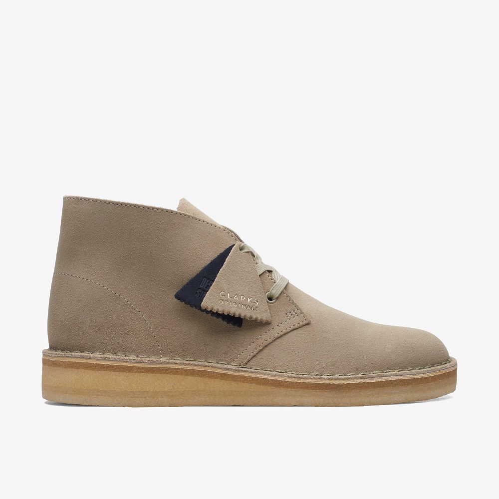 Stone Suede Clarks Desert Coal Men Boots | 0831LINAW