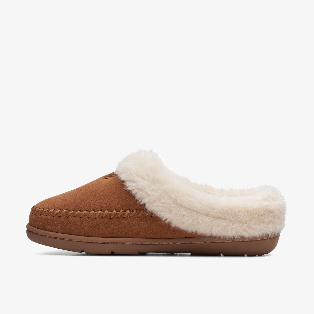 Tan Clarks Camelae Shine Women Slip-Ons | 2354LUVPK