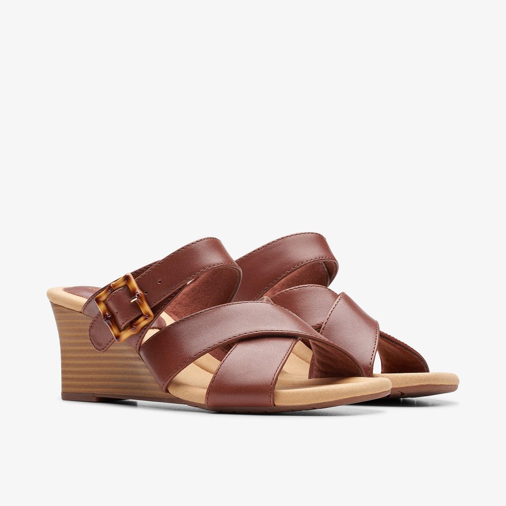 Tan Clarks Kyarra Judi Women Sandals | 5142TQNGE