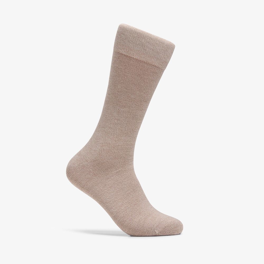 Tan Clarks Marled Crew Men Socks | 8760HFKUT