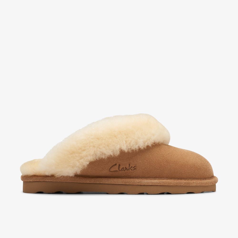 Tan Clarks Radeah Star Women Slip-Ons | 1703WXFTP