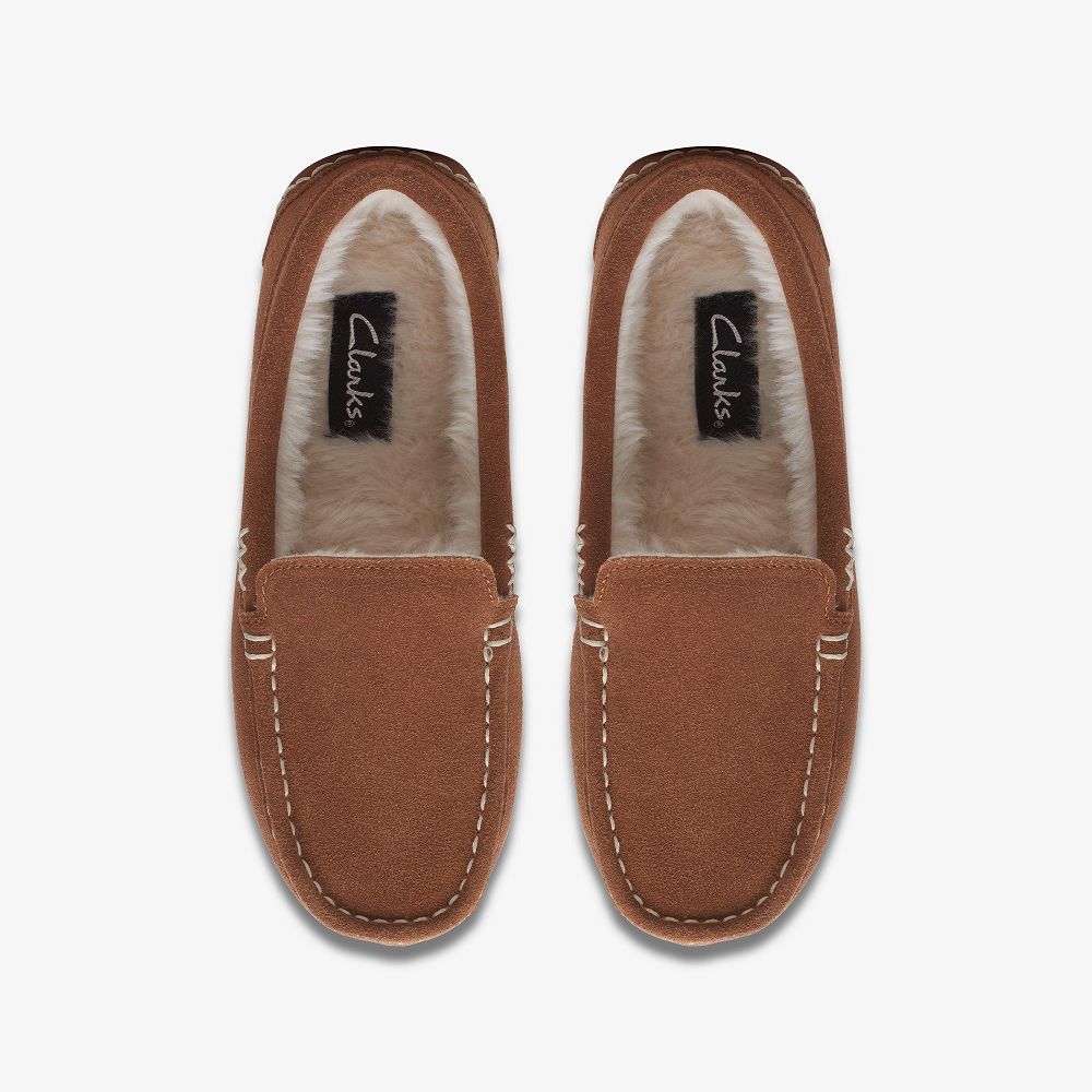 Tan Clarks Rosaliah Gem Women Slip-Ons | 3409EXCGR