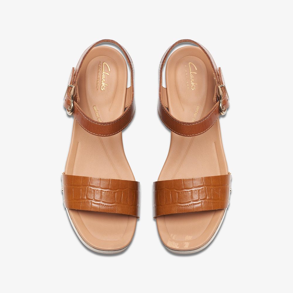 Tan Interest Clarks Sivanne Bay Women Sandals | 5134XFGED