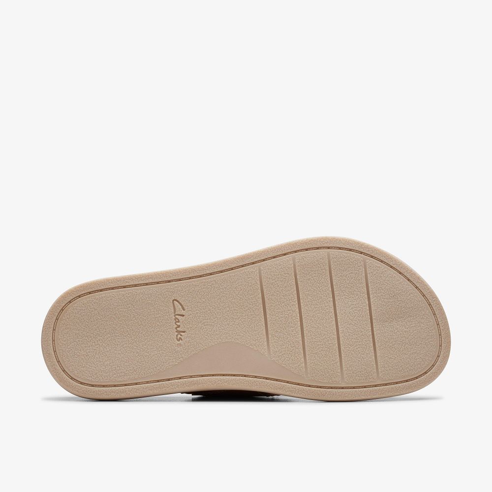 Tan Leather Clarks Arwell Walk Women Sandals | 8160VETMH