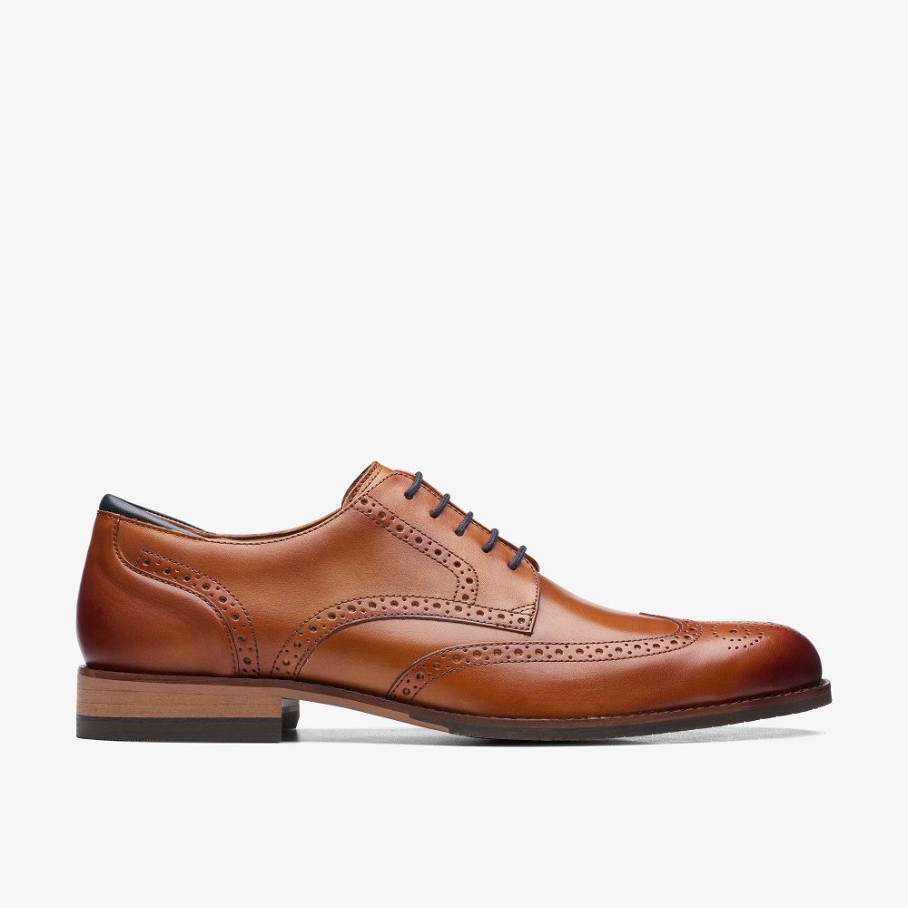 Tan Leather Clarks Craft Arlo Limit Men Oxfords | 0293SYUZF