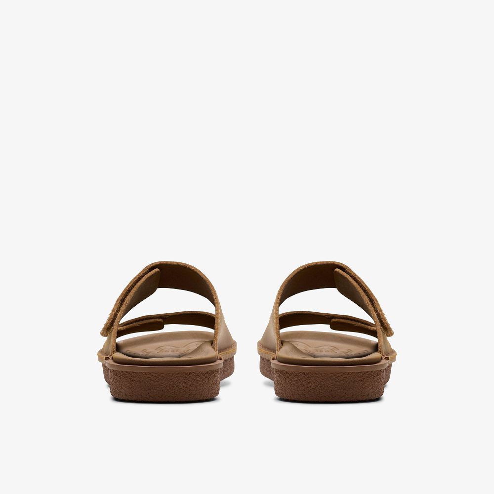 Tan Leather Clarks Litton Strap Men Sandals | 1826LBQNW