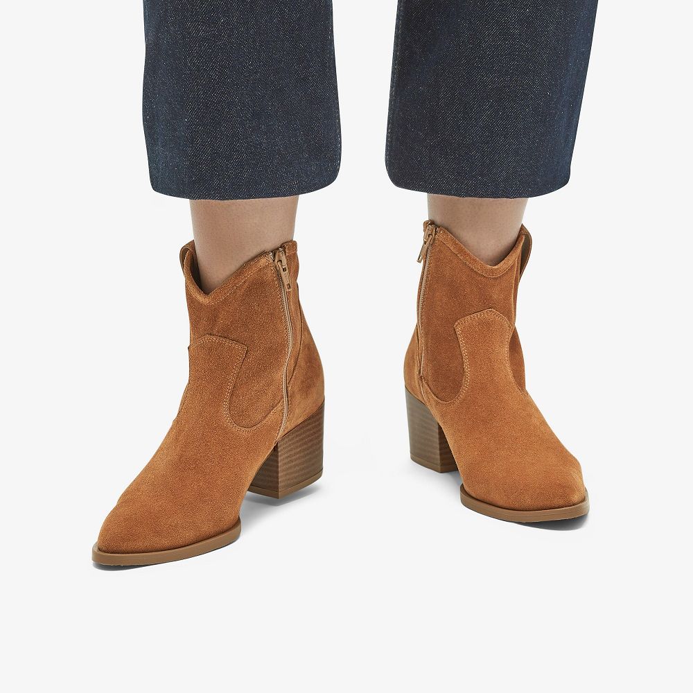 Tan Suede Clarks Elder Rae Women Boots | 0213QEXCO