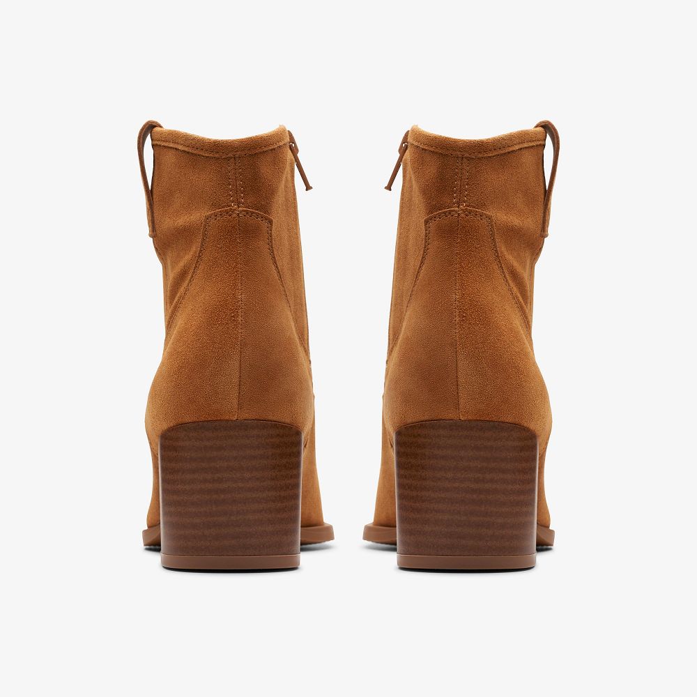 Tan Suede Clarks Elder Rae Women Boots | 0213QEXCO