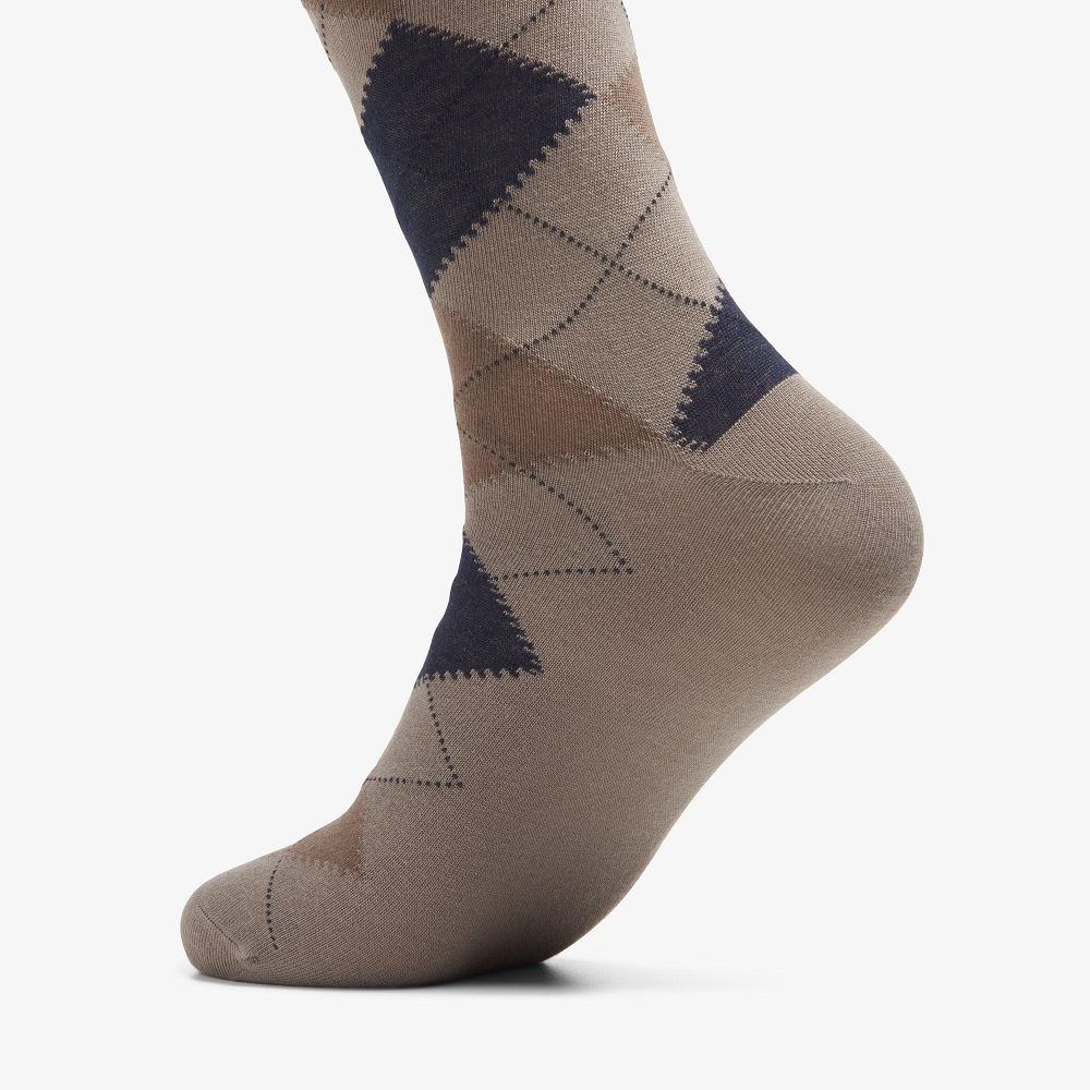 Taupe Clarks Mens Argyle Men Socks | 9328FRPVQ