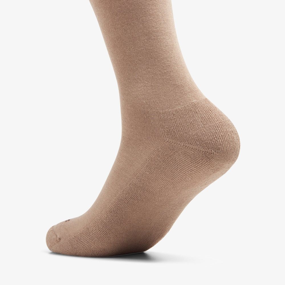 Taupe Clarks Solid Crew Men Socks | 6084EKVLR