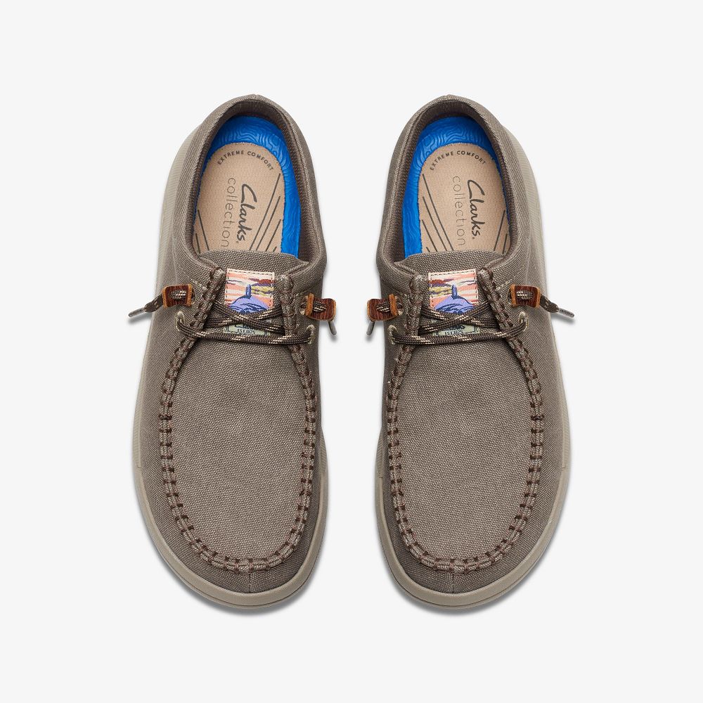 Taupe Interest Clarks Driftlite Surf Men Boat Shoes | 0216DSMHG