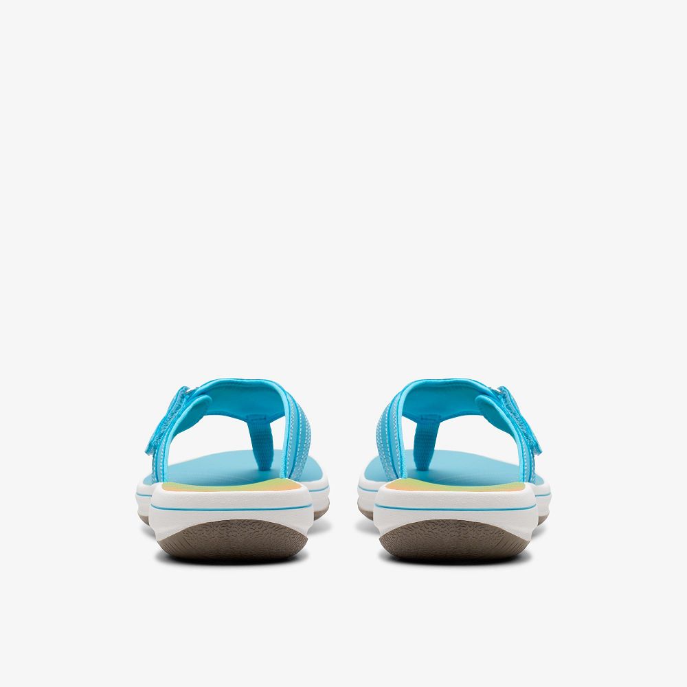 Turquoise Ombre Clarks BREEZE SEA Women Sandals | 7492WEVRK