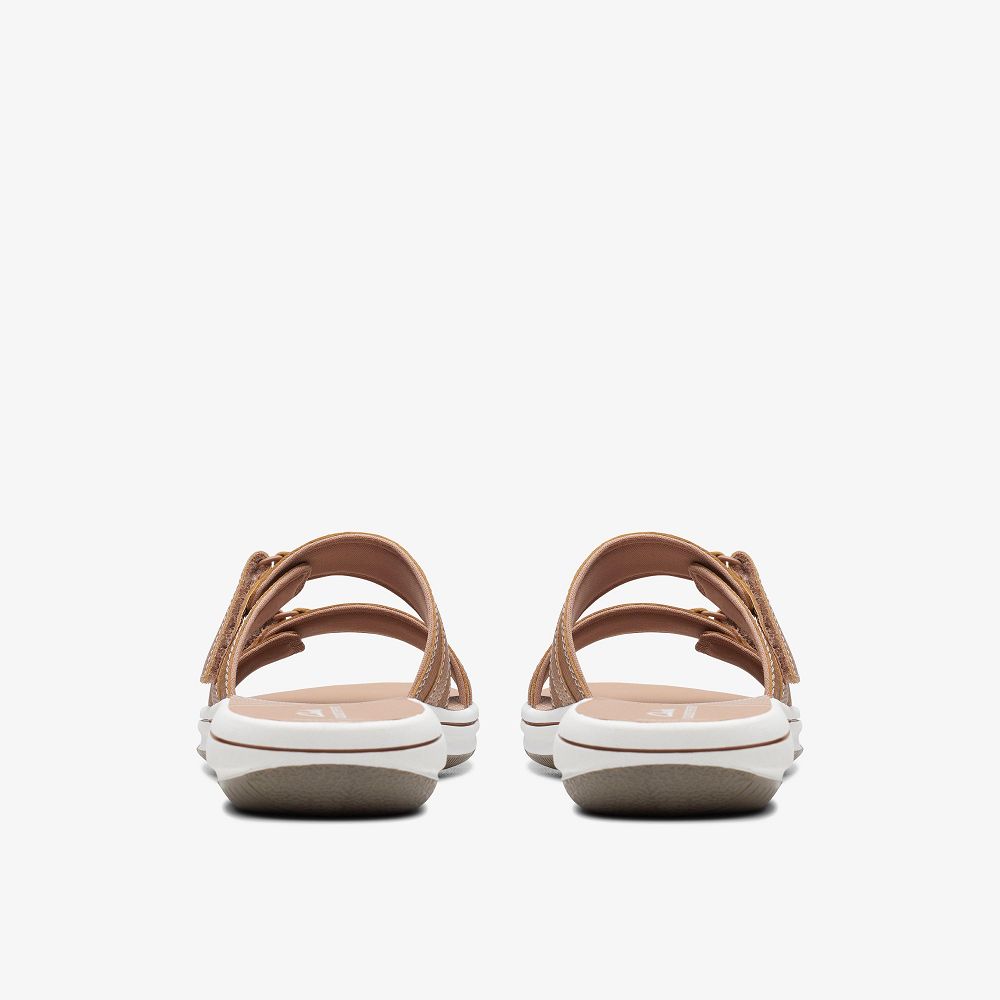 Warm Beige Clarks Breeze Piper Women Sandals | 9237QMGAK