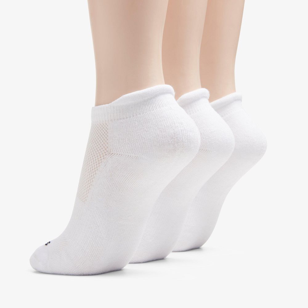 White Clarks 3 Pack Solid Athletic Women Socks | 4508IKFWC