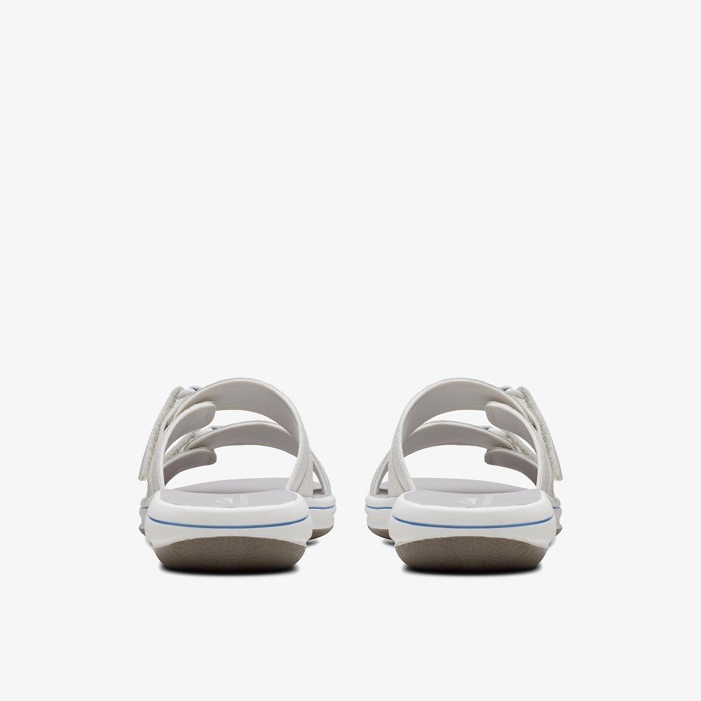 White Clarks Breeze Piper Women Sandals | 6438DRXMY