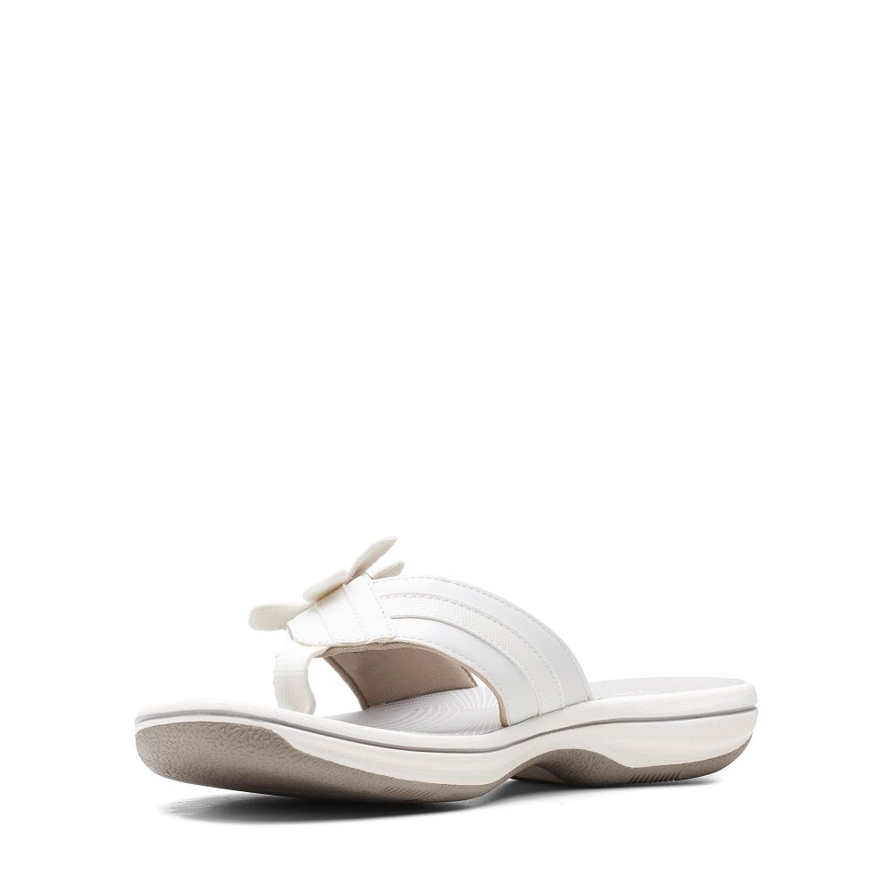 White Clarks Brinkley Flora Women Sandals | 0698VKTIM