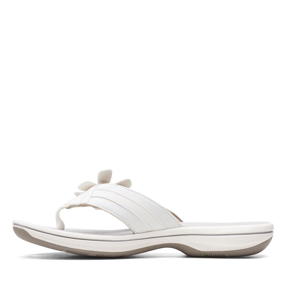 White Clarks Brinkley Flora Women Sandals | 0698VKTIM