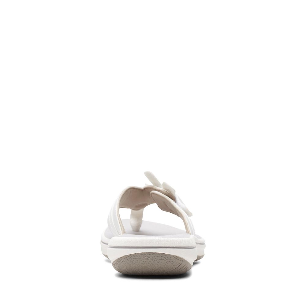 White Clarks Brinkley Flora Women Sandals | 0698VKTIM