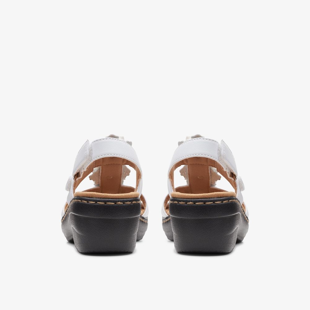 White Clarks Merliah Sheryl Women Sandals | 0243ULRQF