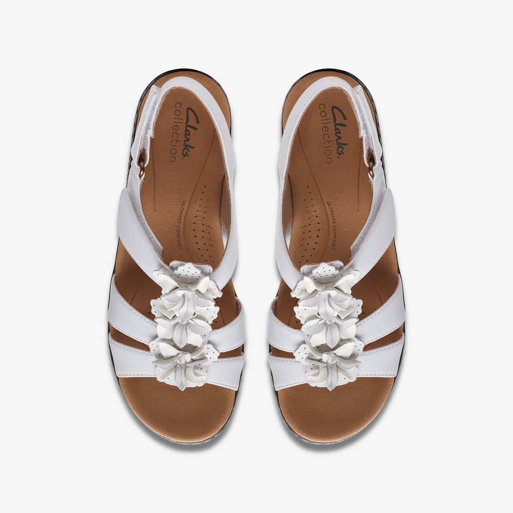 White Clarks Merliah Sheryl Women Sandals | 0243ULRQF