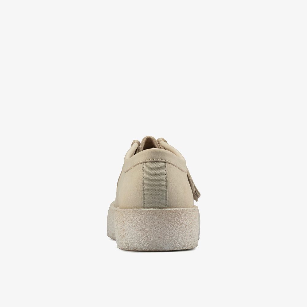 White Nubuck Clarks Wallabee Cup Men Loafers | 4102OLWNJ