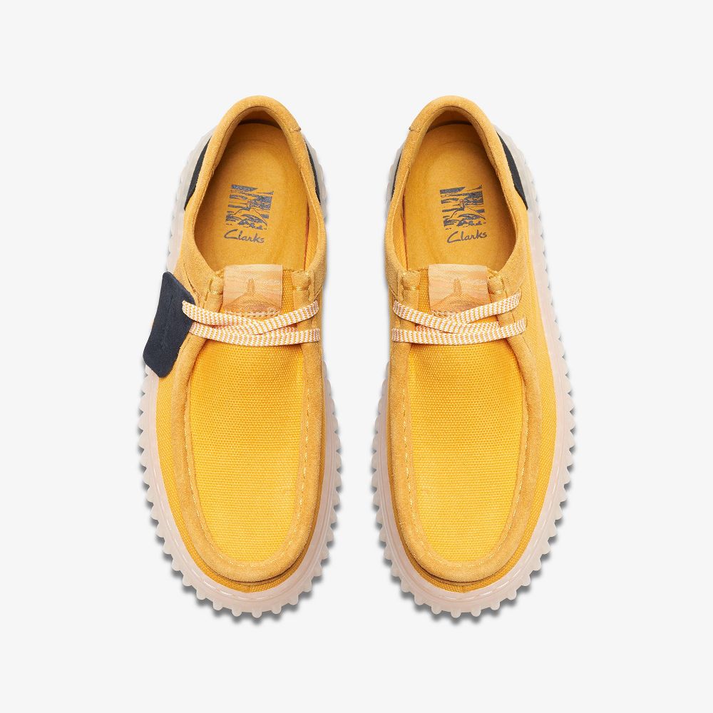 Yellow Combination Clarks Torhill Lo Men Moccasins | 5832PRAYB