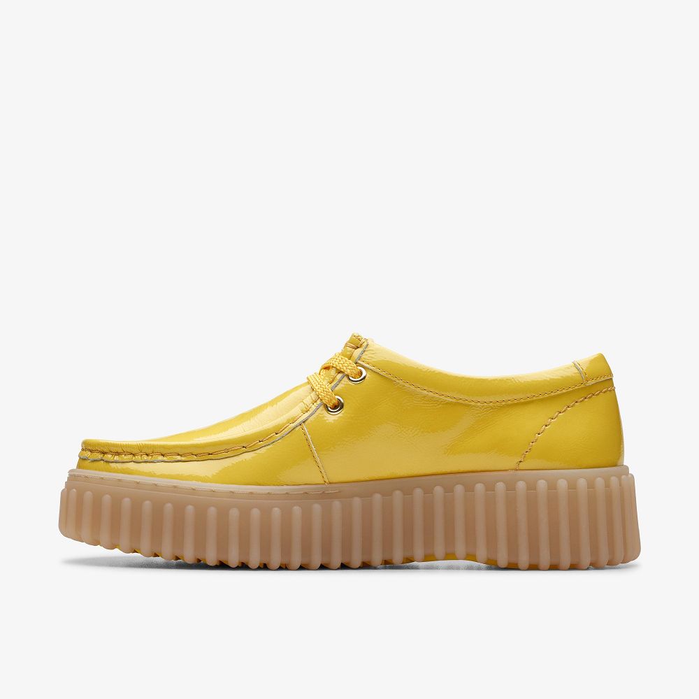 Yellow Patent Clarks Torhill Bee Women Loafers | 7846RUPAO